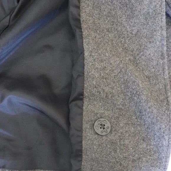 Vintage J. Percy for Marvin Richards Wool Pea Coat Jacket Gray Size 14 - Picture 5 of 9